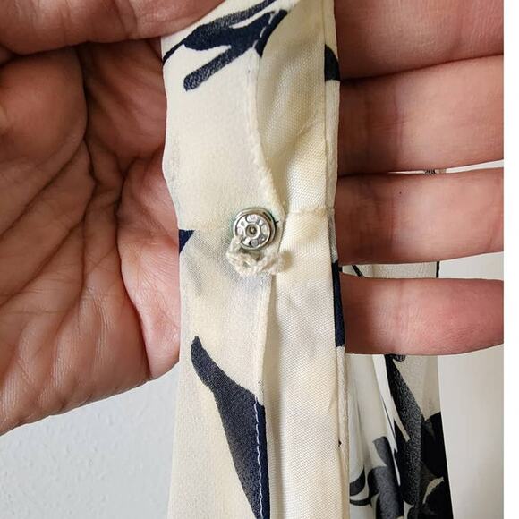 Carmen Marc Valvo Collection Belted Floral Pleated Skirt Dress Size 10 - Picture 7 of 8